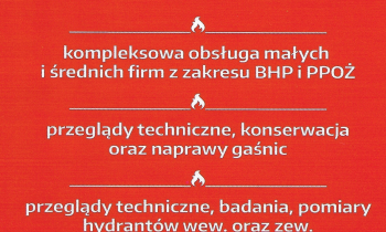 Usługi szkoleniowe, usługi BHP